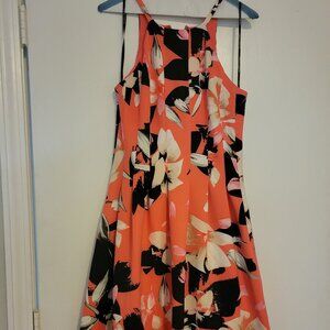 Vince Camuto "Printed Scuba Halter Dress" Multicolor Mini | Women's Size 8